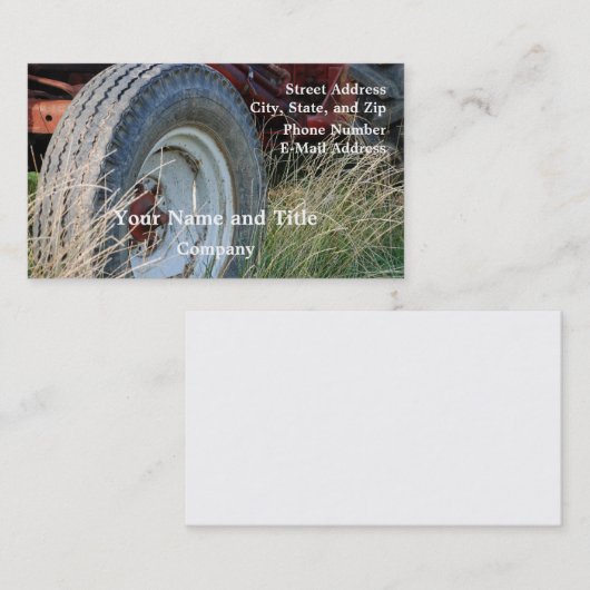 tractiedetails visitekaartje (Voorkant / Achterkant)