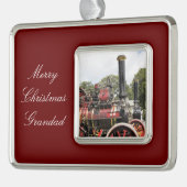 TRACTIEMOTOREN VERZILVERD OMLIJST ORNAMENT (Links)