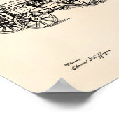 Tractor 1919 Patent Art Old Peper Poster (Hoek)