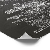 Tractor 1932 Patent Art Chalkboard Poster (Hoek)