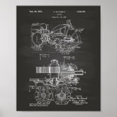 Tractor 1932 Patent Art Chalkboard Poster (Voorkant)