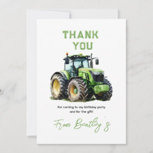 Tractor 1e Verjaardagsfeest Plezierboerderij Bedankkaart