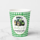 Tractor 1e verpartij Fun Farm Papieren Bekers (Voorkant)