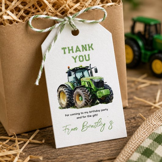 Tractor 1e verpartij leuk op de boerderij cadeaulabel
