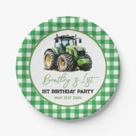 Tractor 1st Birthday Party Fun Boerderij Papieren Bordje