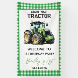 Tractor 1st Birthday Party Fun Boerderij Spandoek