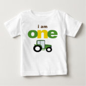 Tractor 1st Birthday T-shirt Toddler Baby Kind (Voorkant)