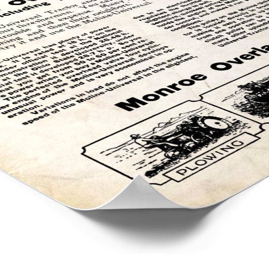  tractor Adverteren Poster (Hoek)