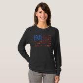 Tractor American Flag Farmer T-shirt (Voorkant volledig)