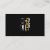 Tractor American USA Flag Funny Farmer Rancher Visitekaartje (Voorkant)