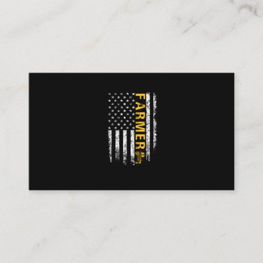 Tractor American USA Flag Funny Farmer Rancher Visitekaartje (Voorkant)