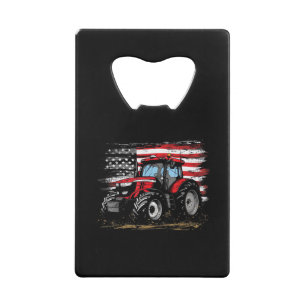 Tractor Amerikaanse Vintage Boerderij Landbouw Vla Creditkaart Flessenopener