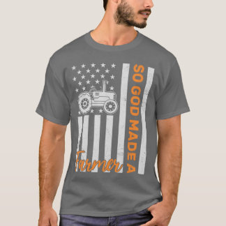 Tractor Amerikaanse Vlag Boer vrienden T-shirt
