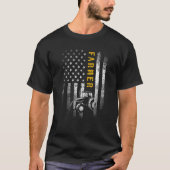 Tractor Amerikaanse Vlag Grappige Boer Rancher Ver T-shirt (Voorkant)