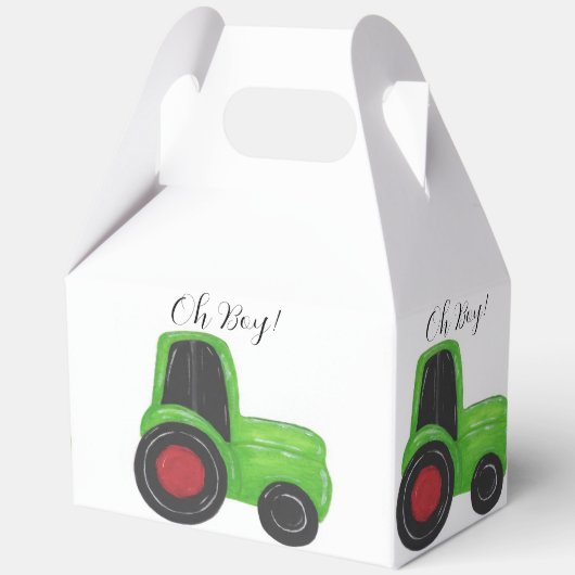 Tractor Baby Boy Bedankdoosjes (Voorkant)