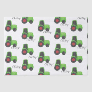 Tractor Baby Boy Tissuepapier