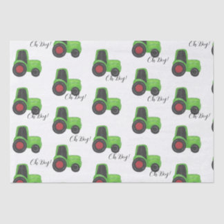 Tractor Baby Boy Tissuepapier
