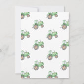 Tractor Baby shower - Hartelijk dank - Kaart (Achterkant)