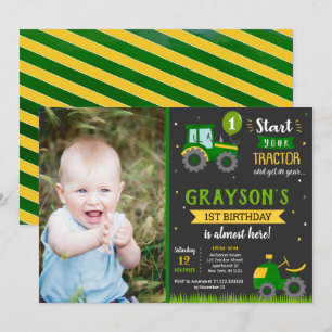 Tractor Barnyard Birthday Party Invitation Kaart