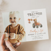 Tractor Beer Verjaardagsuitnodigingen | Trekker ui Kaart