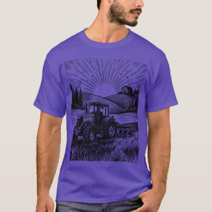 Tractor bij Sunrise Farm Landschap T-shirt
