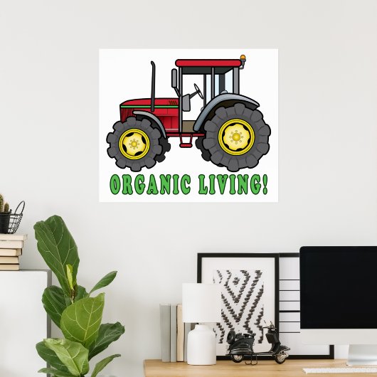 Tractor: biologisch leven! poster (Thuiskantoor)