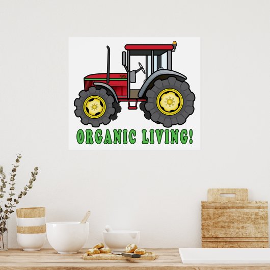 Tractor: biologisch leven! poster (Keuken)