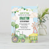 Tractor Birthday, Green Tractor, Farm,  Kaart (Staand voorkant)