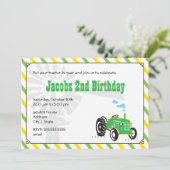 Tractor Birthday Invitation Kaart (Staand voorkant)