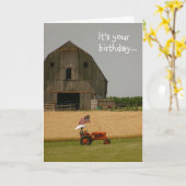 Tractor Birthday Kaart: tijd om te vieren! Kaart (Gele Bloem)