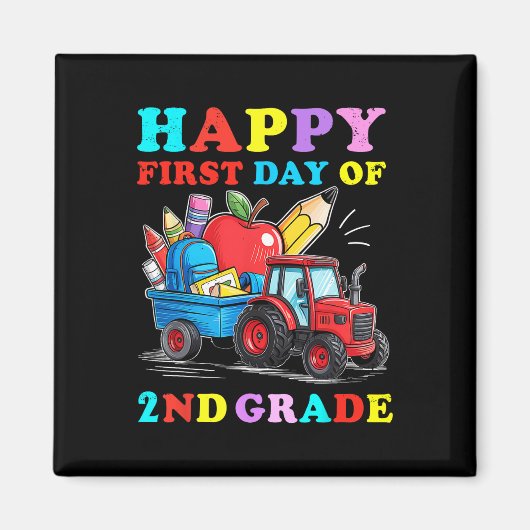 Tractor blij eerste dag van de 2e klas terug naar magneet (Voorkant)