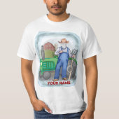Tractor Boer Gezicht custom t-shirt (Voorkant)
