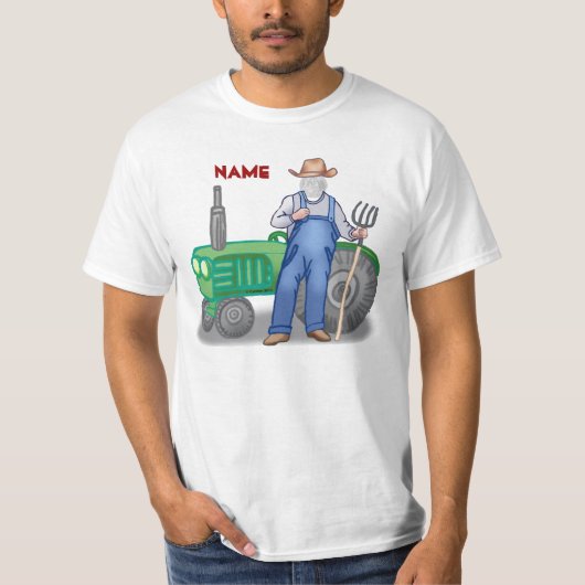 Tractor Boer Gezicht t-shirt (Voorkant)