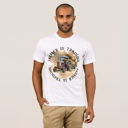 Tractor - BOER IN OPLEIDING - Boeren T-Shirt (Voorkant volledig)