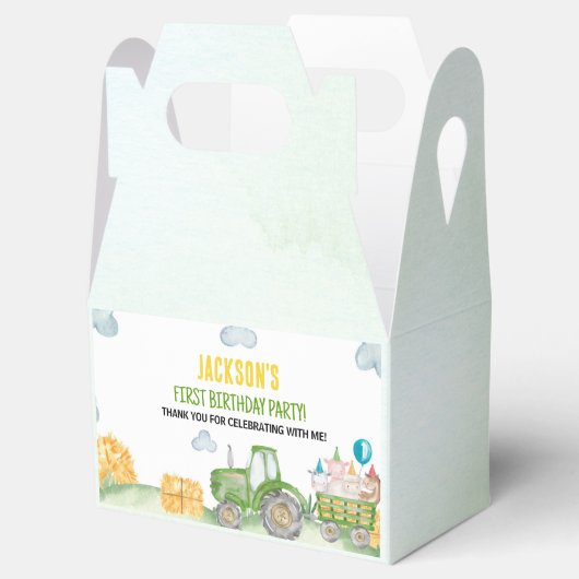 Tractor Boerderij Dierlijke Verjaardagsfeestgunst  Bedankdoosjes (Geopend)