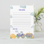 Tractor Boerderij Tijd Capsule Nota Bericht Kaart (Staand voorkant)