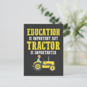 Tractor Boerderij Trucker Education Important Farm Briefkaart (Staand voorkant)
