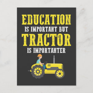Tractor Boerderij Trucker Education Important Farm Briefkaart