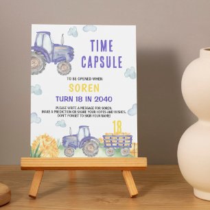 Tractor Boerderij Verjaardag Tijd Capsule Teken Poster