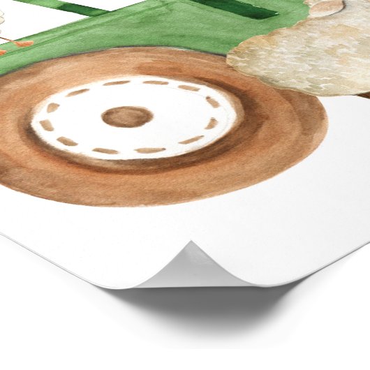 Tractor Boerderij Verjaardag Welkomstbord Poster (Hoek)