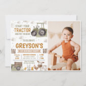 Tractor Boerderij Verjaardagsfeest Dieren Schuur F Kaart (Voorkant)