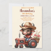 Tractor Boerderij Verjaardagsfeestdieren Kaart (Voorkant)