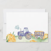 Tractor Boerderij Verjaardagsfeestfoto Dank u kaar Bedankkaart (Achterkant)