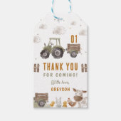 Tractor Boerderij Verjaardagsfeestje Dieren Schuur Cadeaulabel (Voorkant)