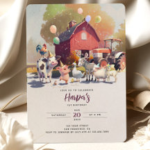 Tractor Boerderij Verjaardagsfeestje Dieren Schuur