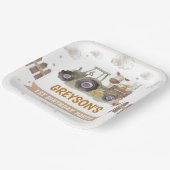 Tractor Boerderij Verjaardagsfeestje Dieren Schuur Papieren Bordje (Gebogen)