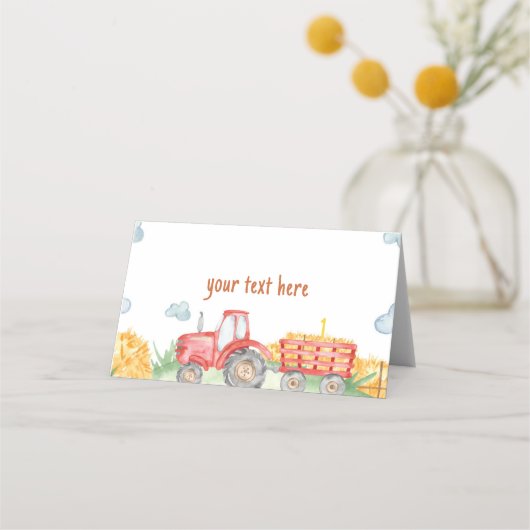 Tractor Boerderij Verjaardagsfeestplaatskaart Plaatskaartje (Achterkant)