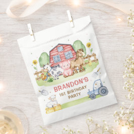Tractor Boerderijdieren 1e verjaardag Bedankzakje
