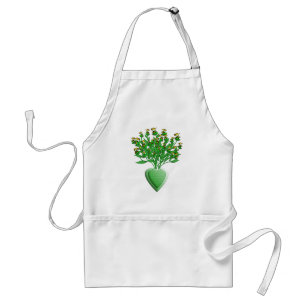 Tractor Bouquet met Green Heart Vase Standaard Schort