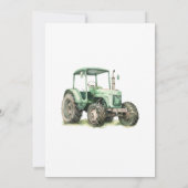 Tractor Boy Baby shower Kaart (Achterkant)